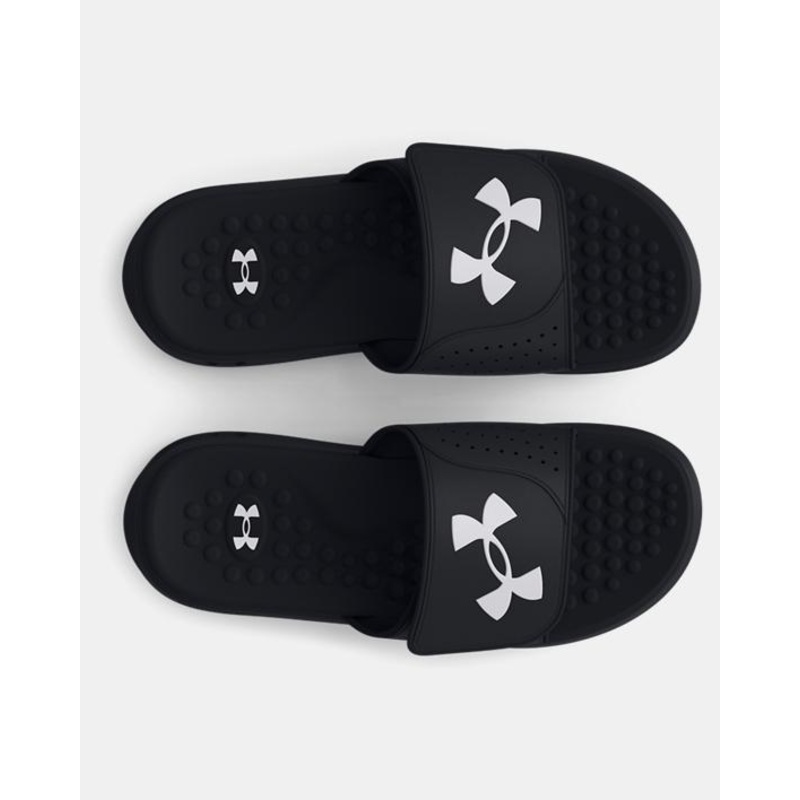 Kids’ UA Ignite 7 Pro Slide Sandal – Black/White