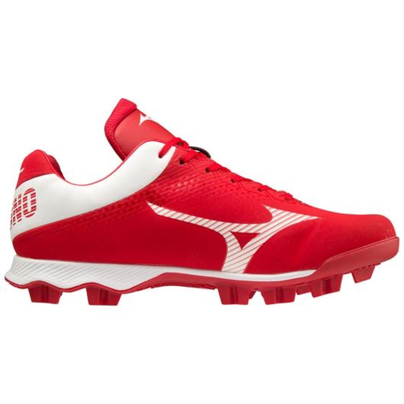 Men’s Wave Lightrevo TPU Molded Low Baseball Cleat – Red/White