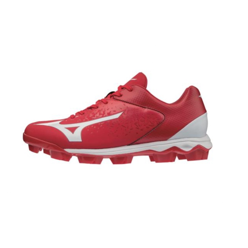 Select Nine TPU Low Molded Baseball Cleat – Red/White