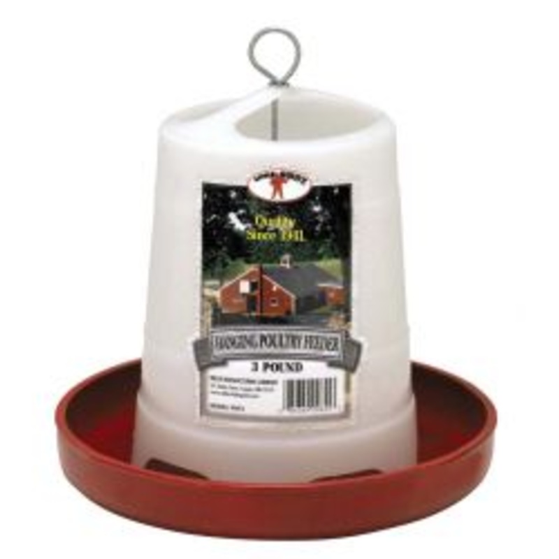 3 Pound Plastic Hanging Poultry Feeder