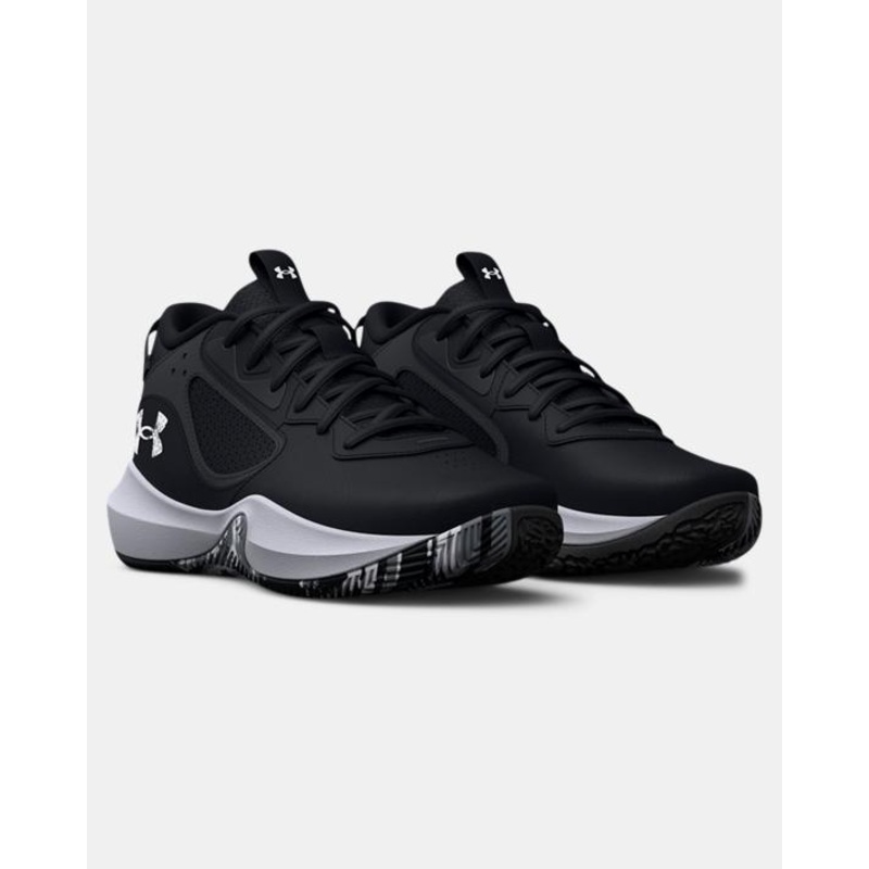Kids’ Pre-School UA Lockdown 6 Basketball Shoe – Black/Jet Gray/White