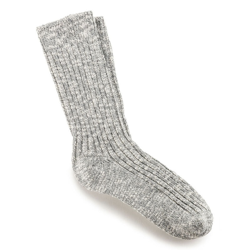 Women’s Cotton Slub Sock|Gray/white|Black/gray|MD|39|36