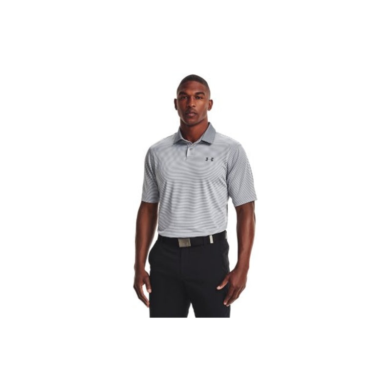 Men’s Performance Stripe Polo|Steel/wht/pitch gry|Petrolblue/fuseteal|MD|XXL|SM|XL|XLT|LG|LGT