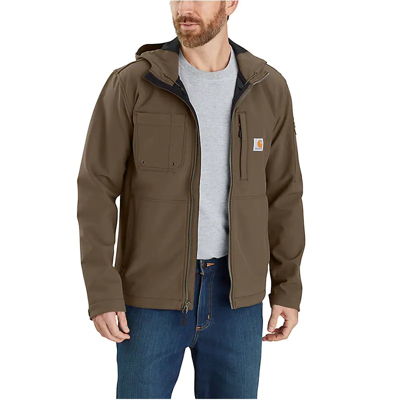 Men’s Rain Defender Relaxed Fit Midweight Softshell Hooded Jacket