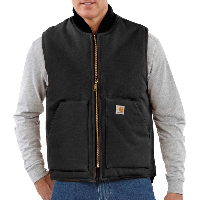 Men’s Relaxed Fit Firm Duck Insulated Rib Collar Vest
