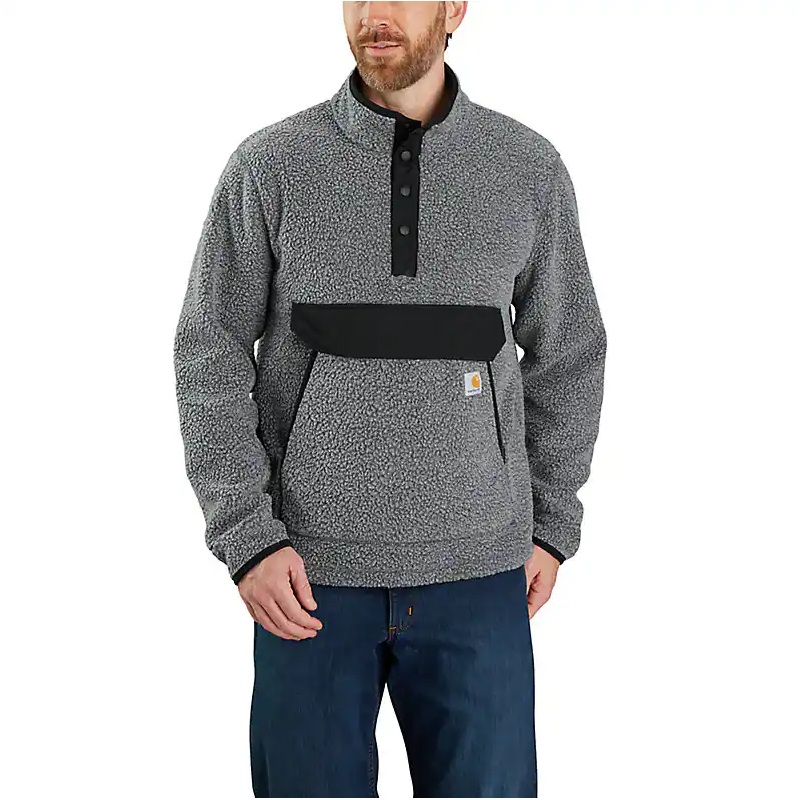 Men’s Relaxed Fit Fleece Snap Front Jacket