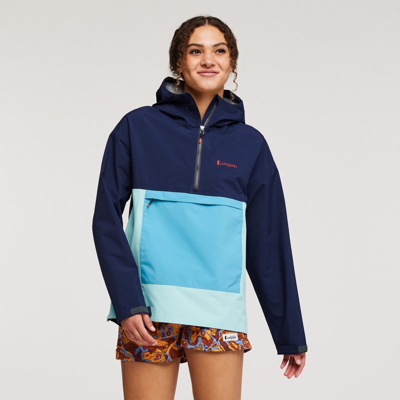 Women’s Cielo Rain Anorak|Maritime/sea glass|XS|SM|MD|LG|XL