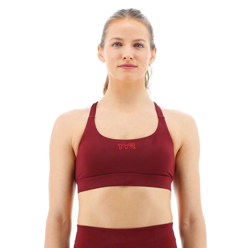 Women’s Dual Strap Sports Bra|Windsor wine|XS|SM|MD|LG|XL