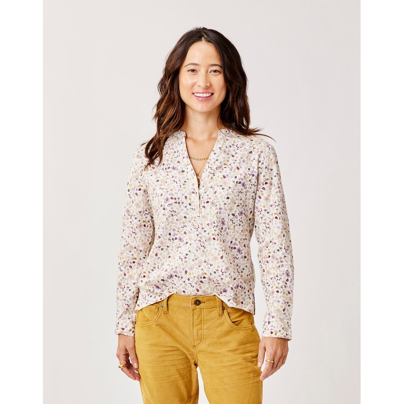 Women’s Dylan Twill Shirt|Cloud floral|Brick windowpane|XS|SM|MD|LG|XL