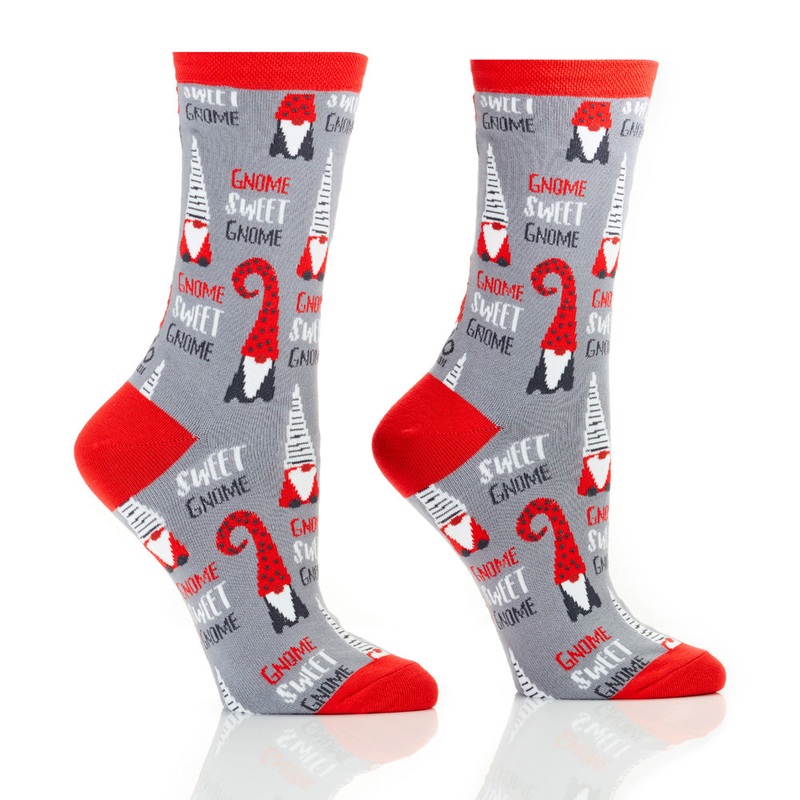 Gnome Sweet Gnome – Cotton Crew Socks
