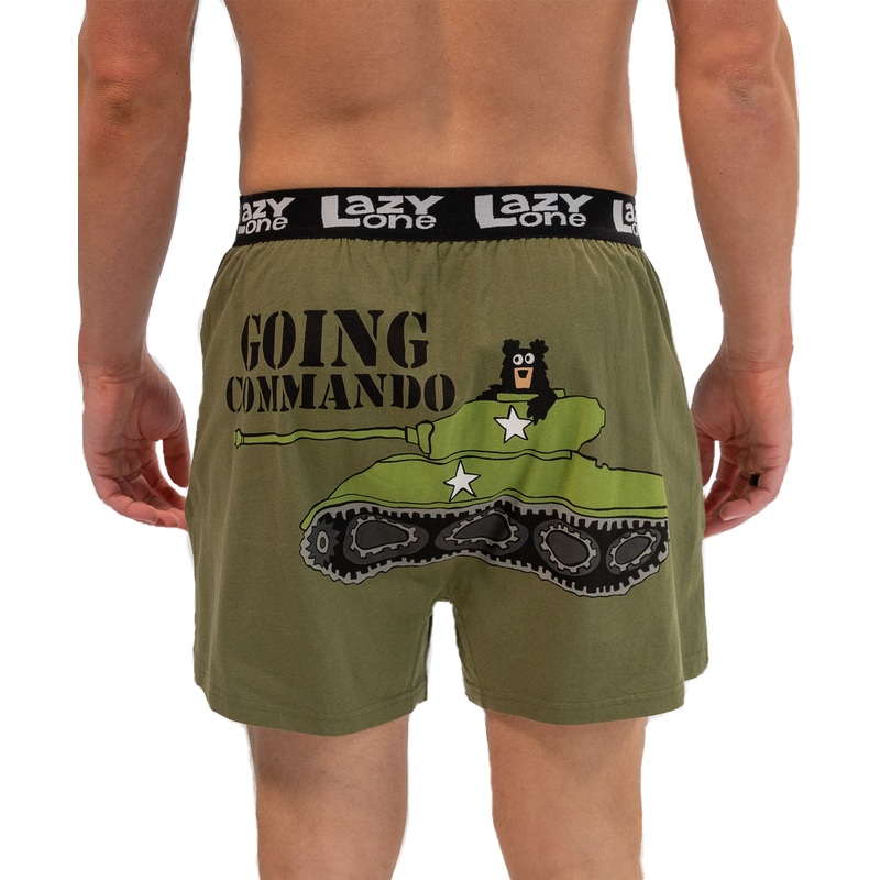 Going Commando Men’s Funny Bear Boxer