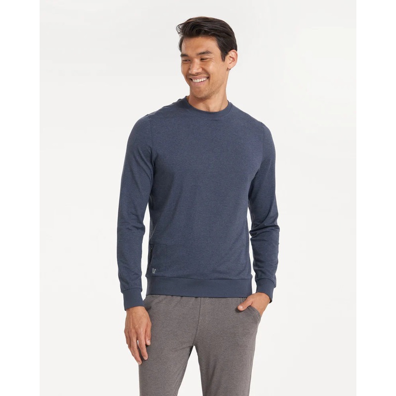 Men’s Ponto Performance Crew|Azure heather|Black heather|Walnut heather|SM|MD|LG|XL|XXL|XS