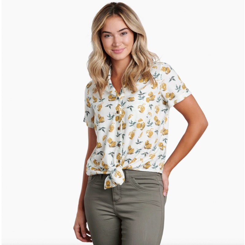 Women’s Elsie Short Sleeve|Ivory Lemons|Twilight Leaves|XS|SM|MD|LG|XL