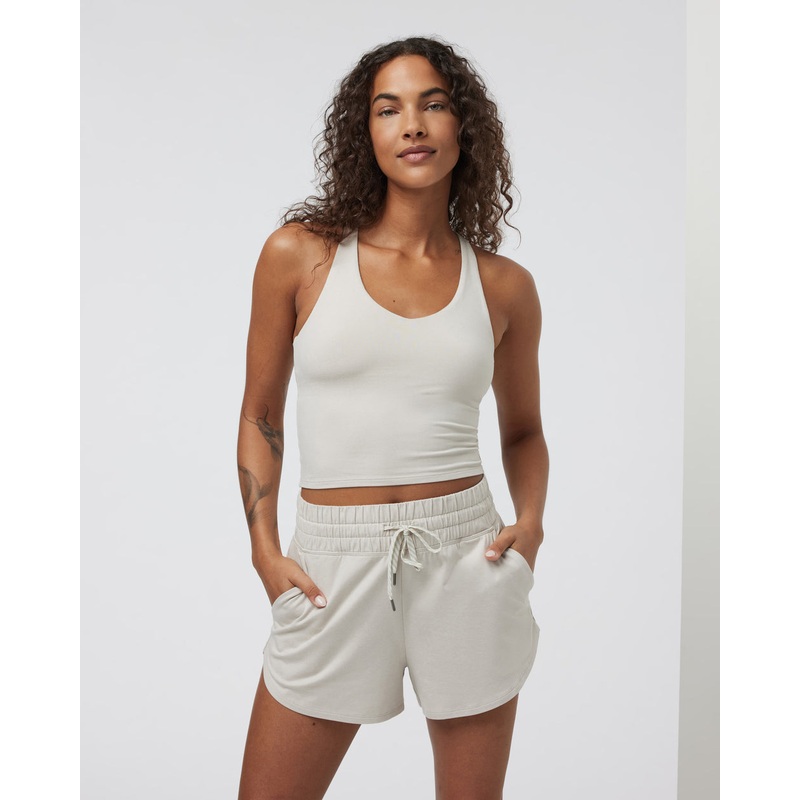 Halo Performance Crop 2.0 – Ecru Heather