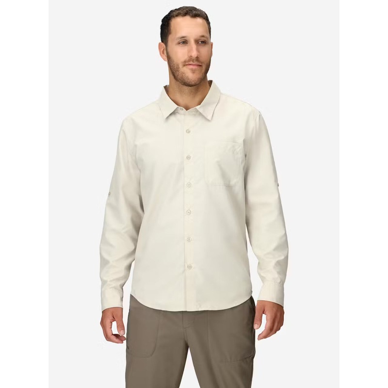 Men’s AirExchange Long Sleeve Collared Shirt UPF 40 – Birch Bark