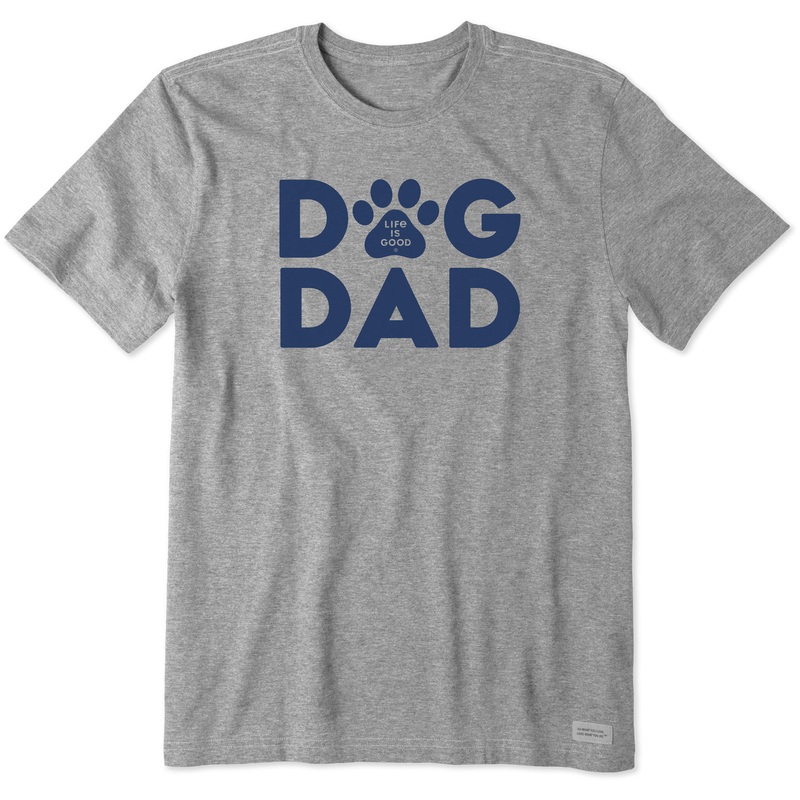 Men’s Dog Dad Short Sleeve Crusher Tee – Heather Gray