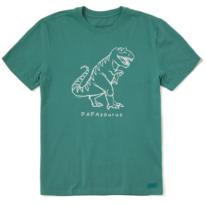 Men’s Papasaurus Short Sleeve Crusher Tee – Spruce Green