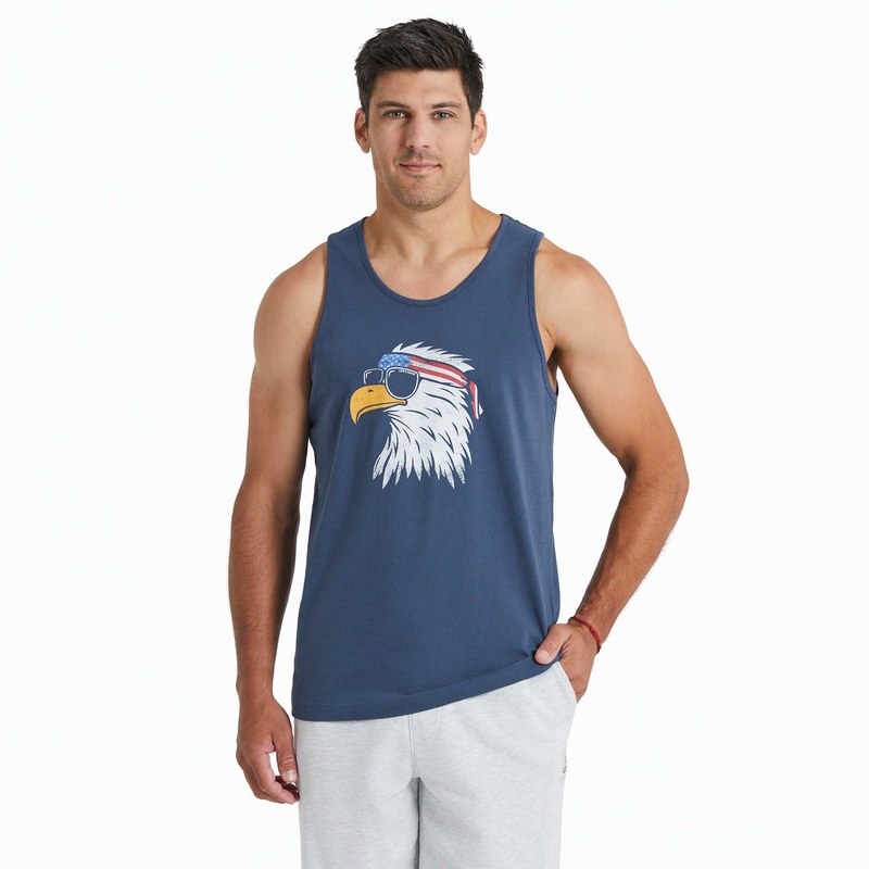 Men’s Patriotic Eagle Crusher-LITE Tank – Darkest Blue
