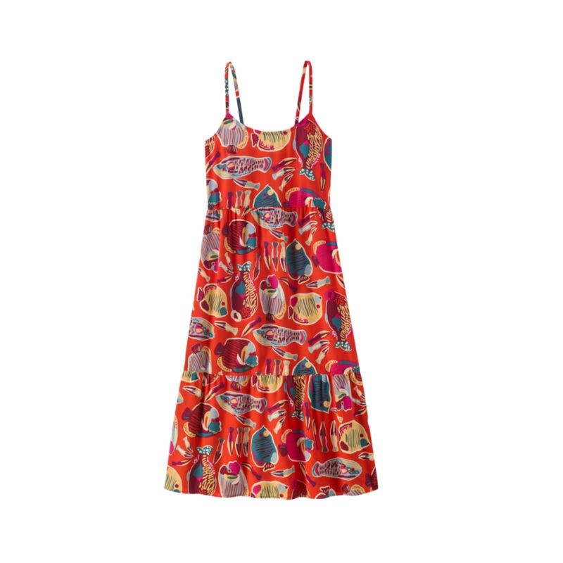 W’s Tidal Threads Dress – Wrasse / Pollinator Orange