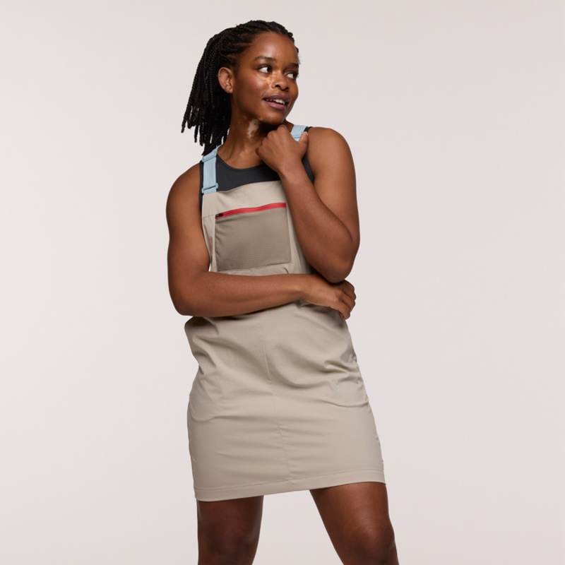 Women’s Tolima Overall Dress – Pebble