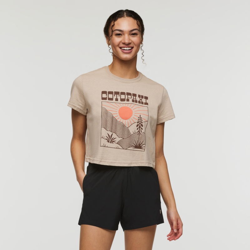 Women’s Western Hills Crop T-Shirt – Oatmeal