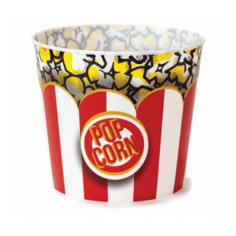 Classic Striped Popcorn Tub|Red white|9QT