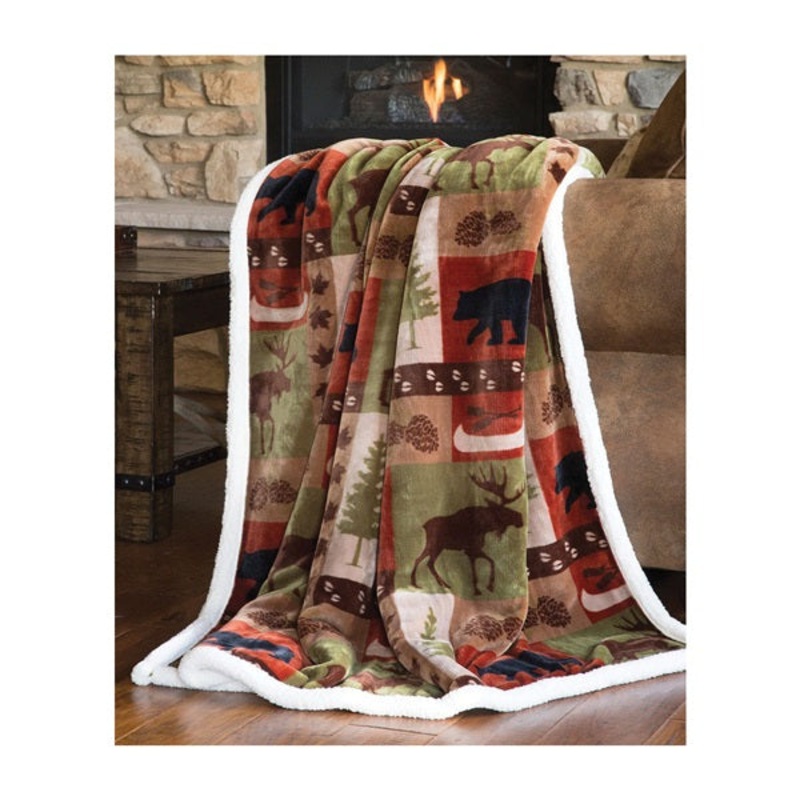 Throw Blanket|Patchwork lodge