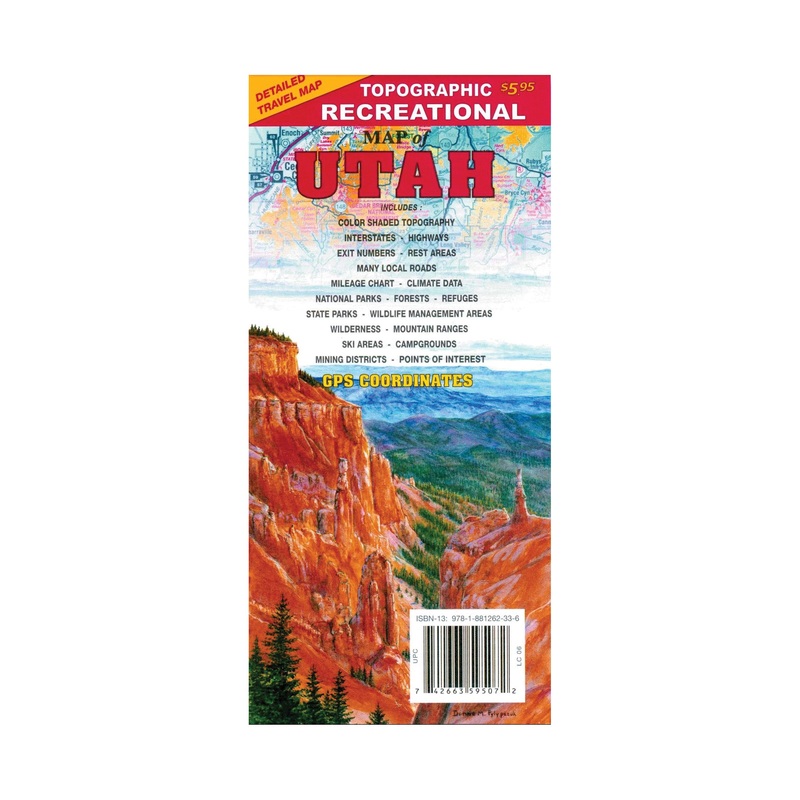 Topographic Recreational Map|Utah
