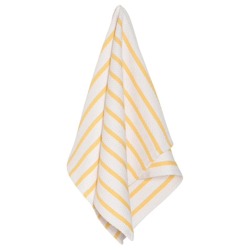 Basket Weave Dish Towel|Lemon