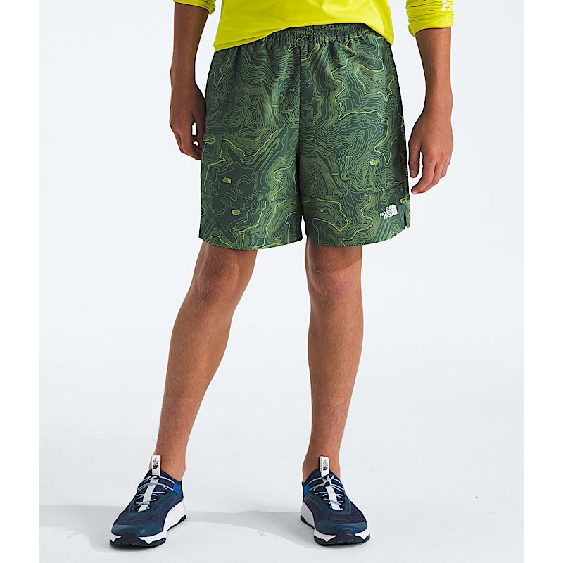 Boys’ Class V Pathfinder Pull-On Shorts – Duck Green TNF Topo Print