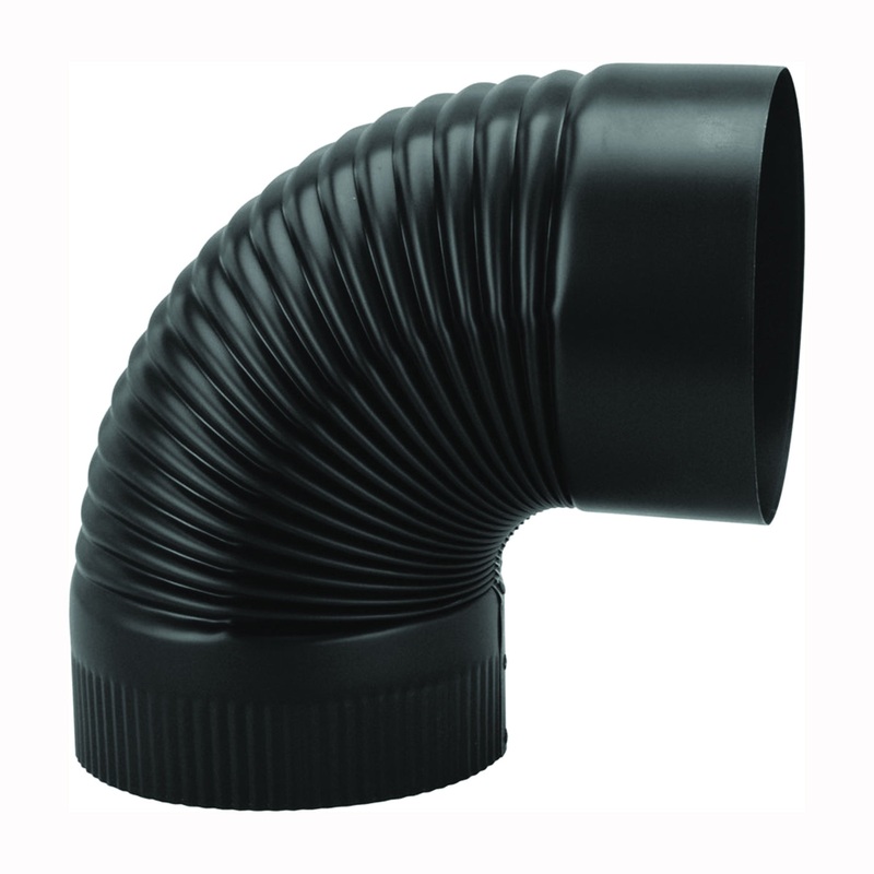 Stove Pipe Elbow|Black|6IN