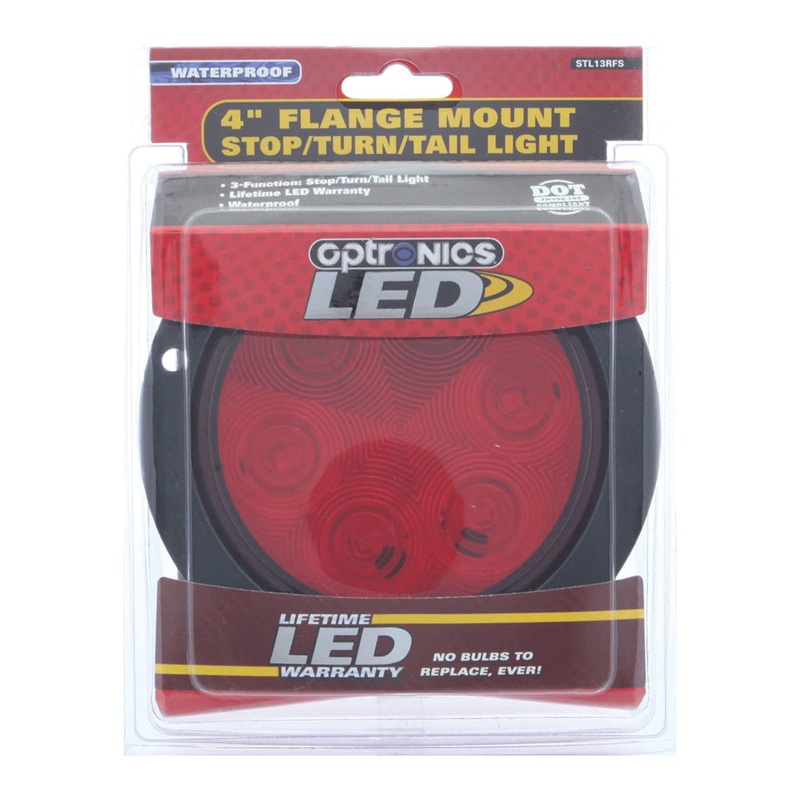 Stop/Turn/Tail Light|Red|4IN