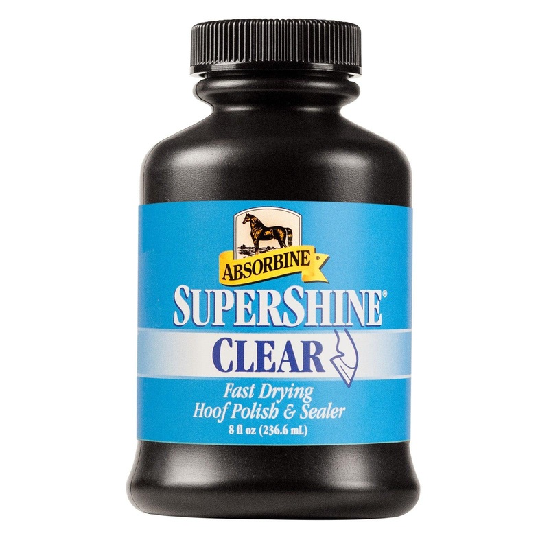 SuperShine Clear Hoof Polish & Sealer with Brush – 8oz.