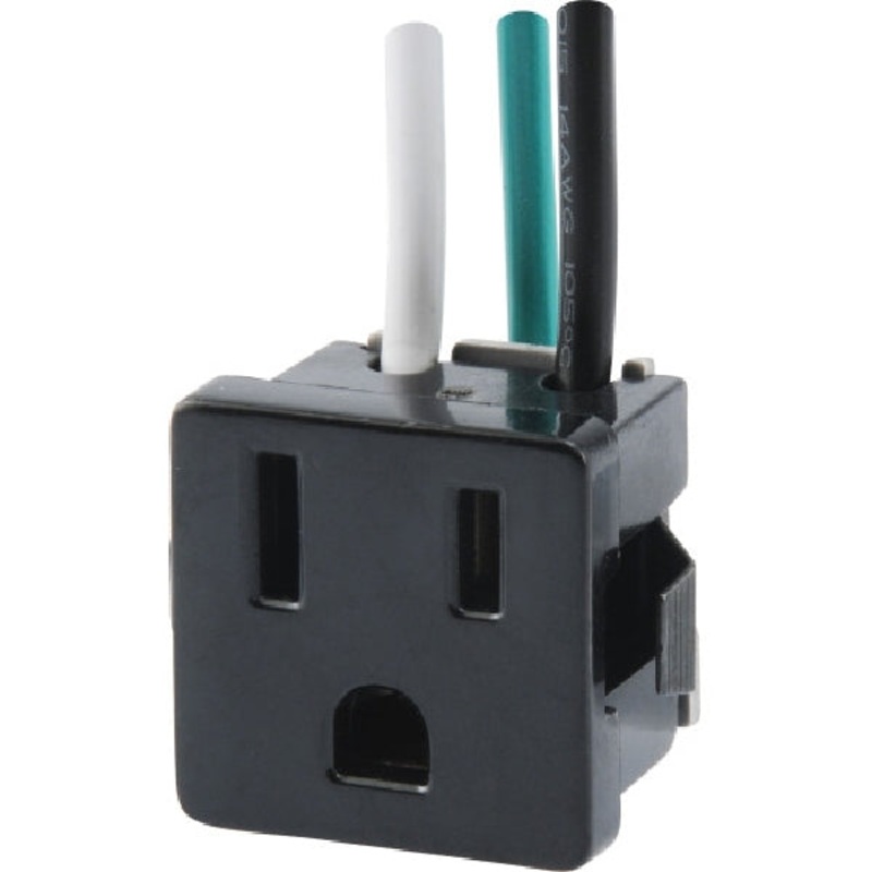 3-Prong Range Outlet|Black