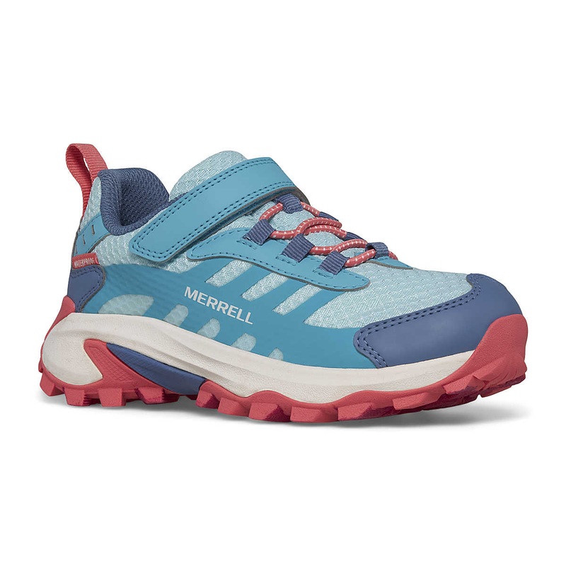 Kid’s Moab Speed 2 Low A/C Waterproof Shoe – Turquoise/Coral