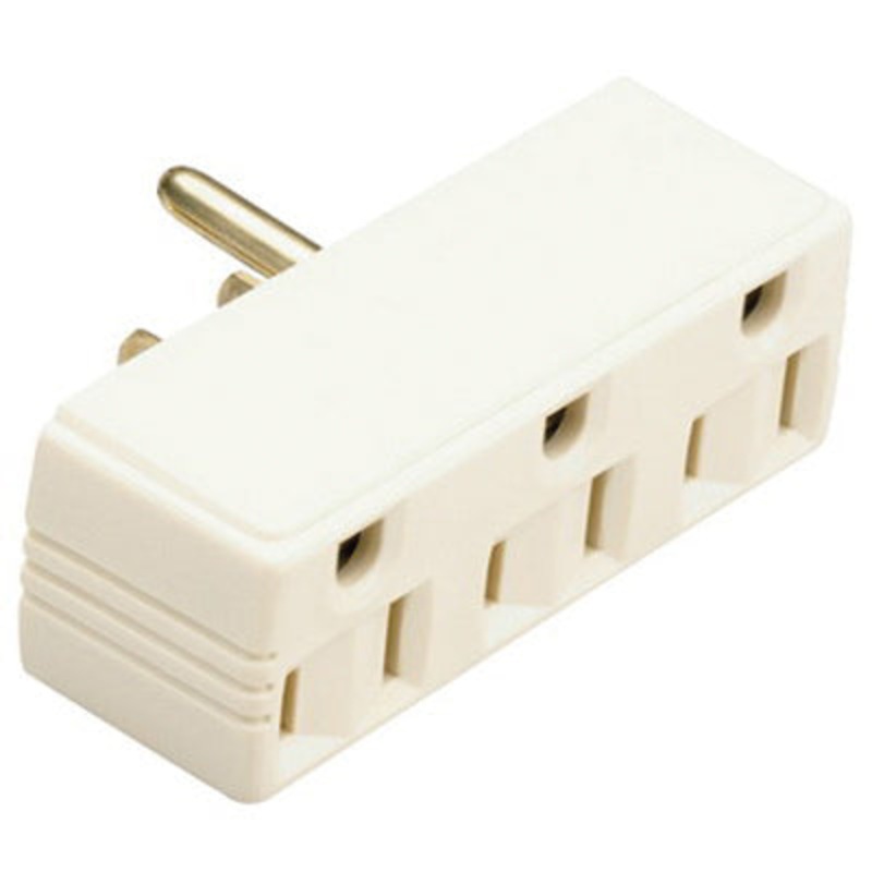 Single to Triple Plug In Outlet Adapter