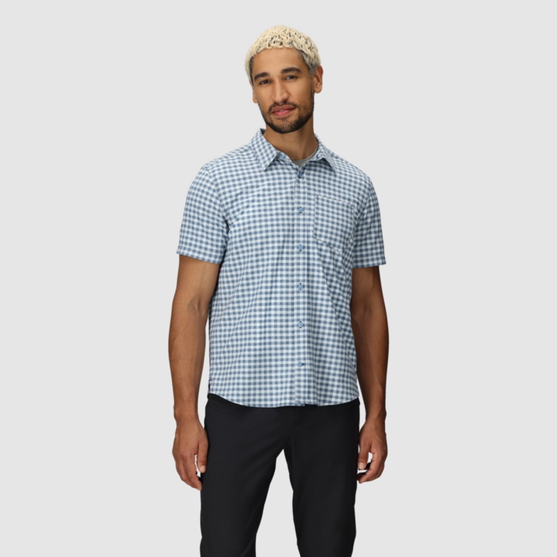 Men’s Blackbird Short Sleeve Shirt – Cenote Plaid
