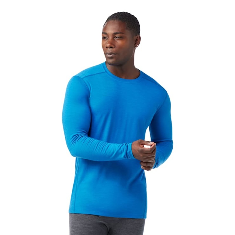 Men’s Classic All-Season Merino Base Layer Crew – Nival Blue