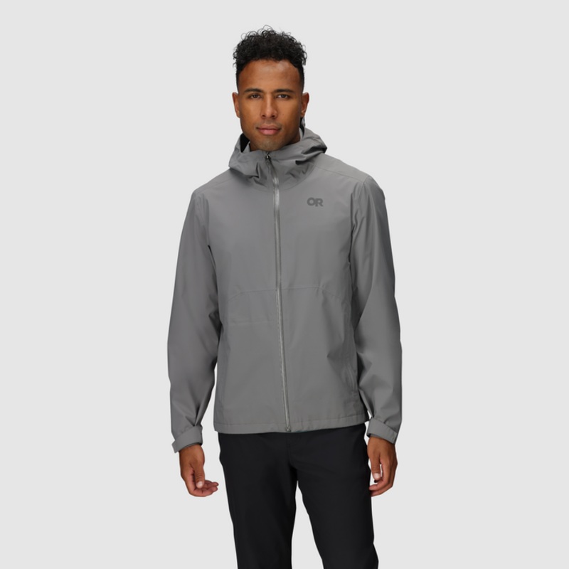 Men’s Stratoburst Stretch Rain Jacket – Wolf Grey