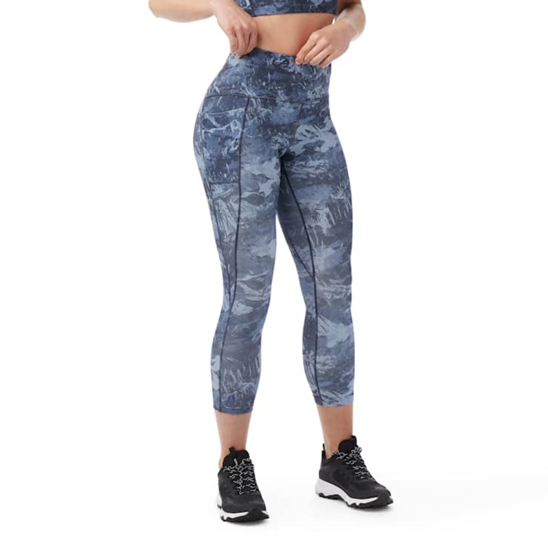 Women’s Active Printed 7/8 Legging – Nightfall Blue Mountain