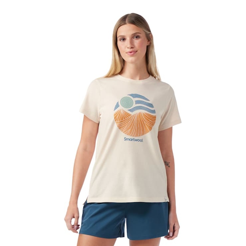 Women’s Horizon View Short Sleeve Graphic Tee – Almond