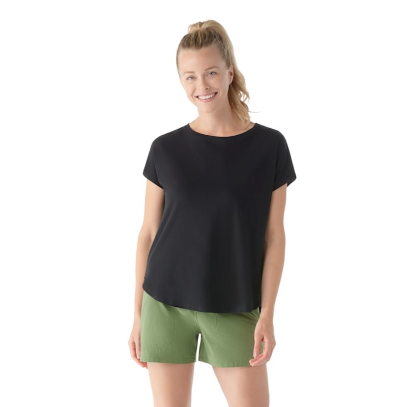 Women’s Short Sleeve Swing Top – Black