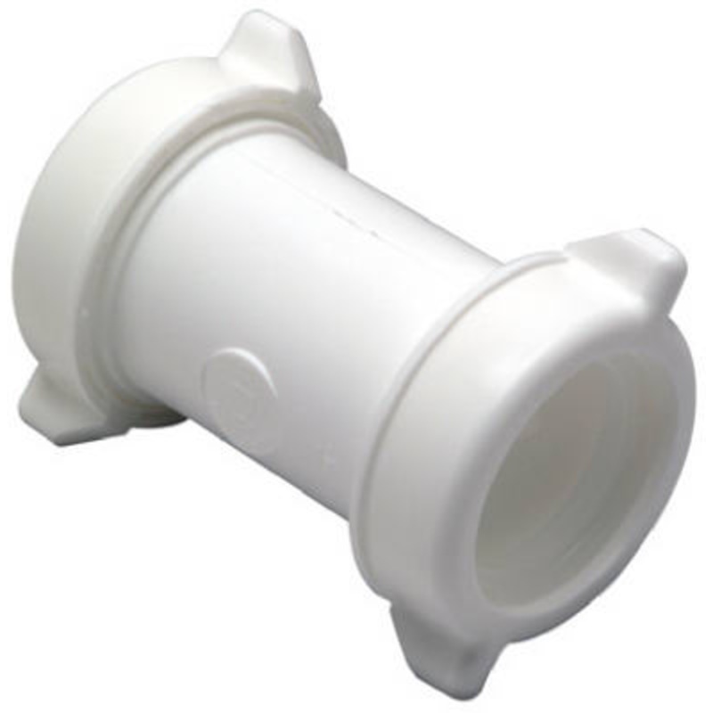 2 In. Lavatory/kitchen Drain Coupling -white Plastic