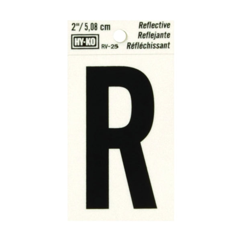 Reflective Letter|Black|R