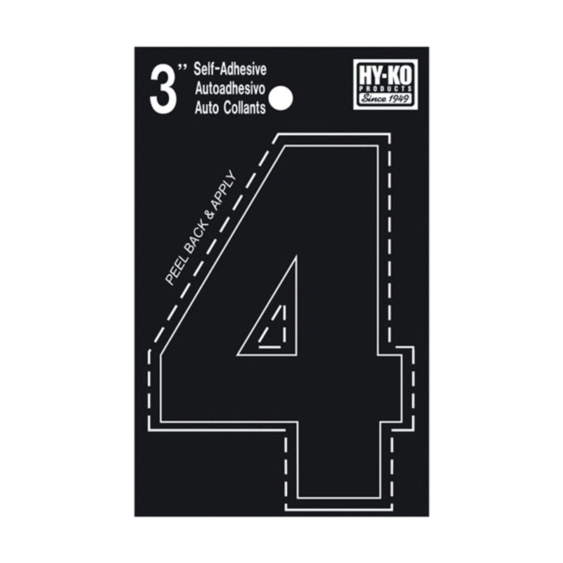 Die-Cut Number|Black|3IN