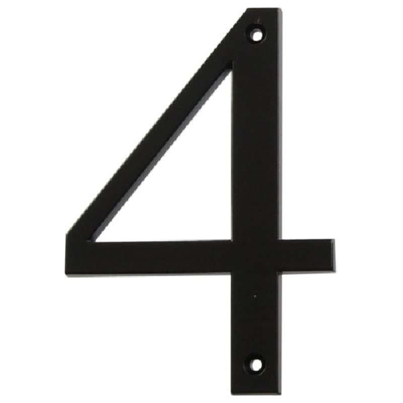 Flush Mount House Number|Charblk|4