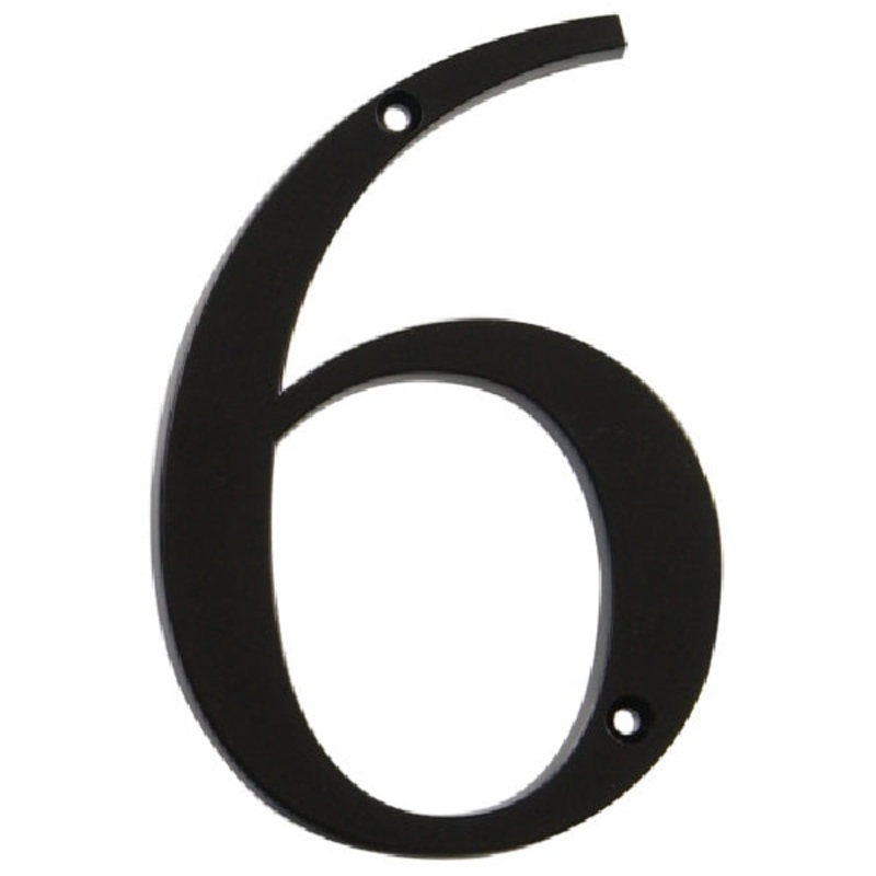 Flush Mount House Number|Charblk|6