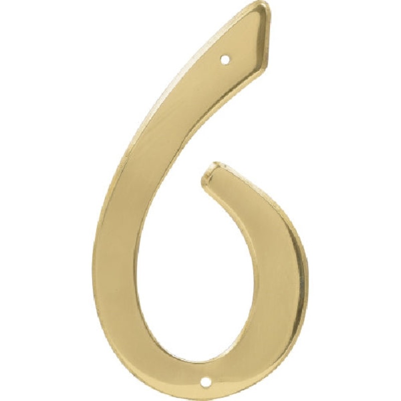 House Number|Brass|6