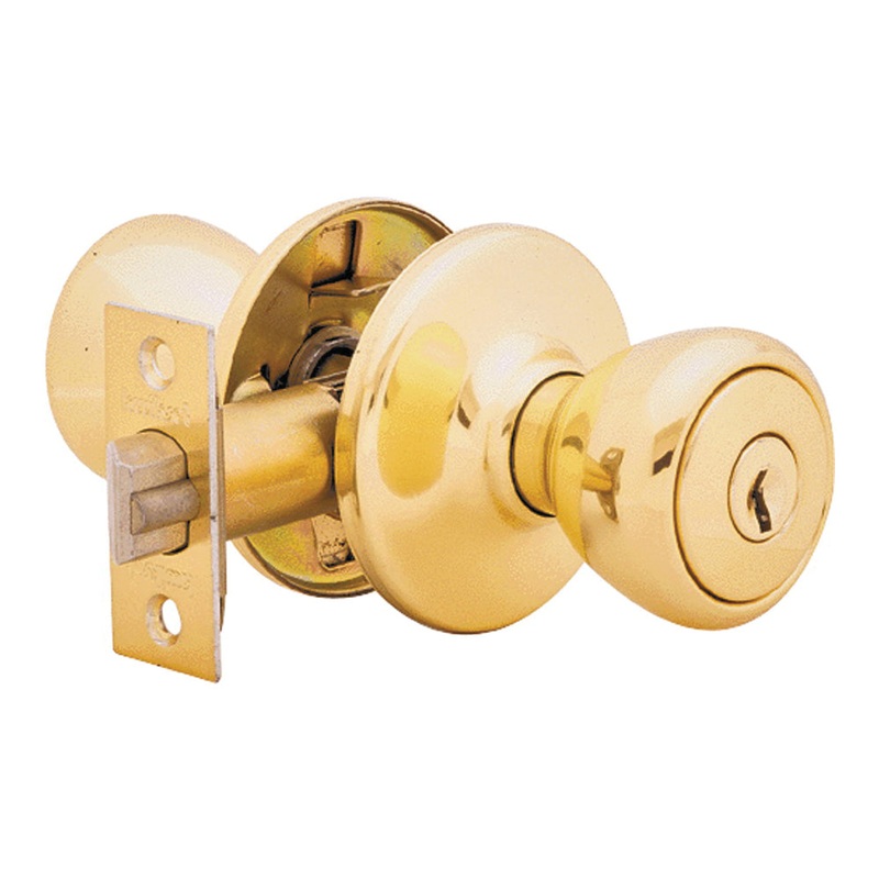Entry Knob|Polished brass