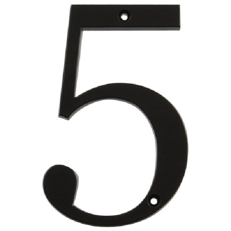 Flush Mount House Number|Charblk|5